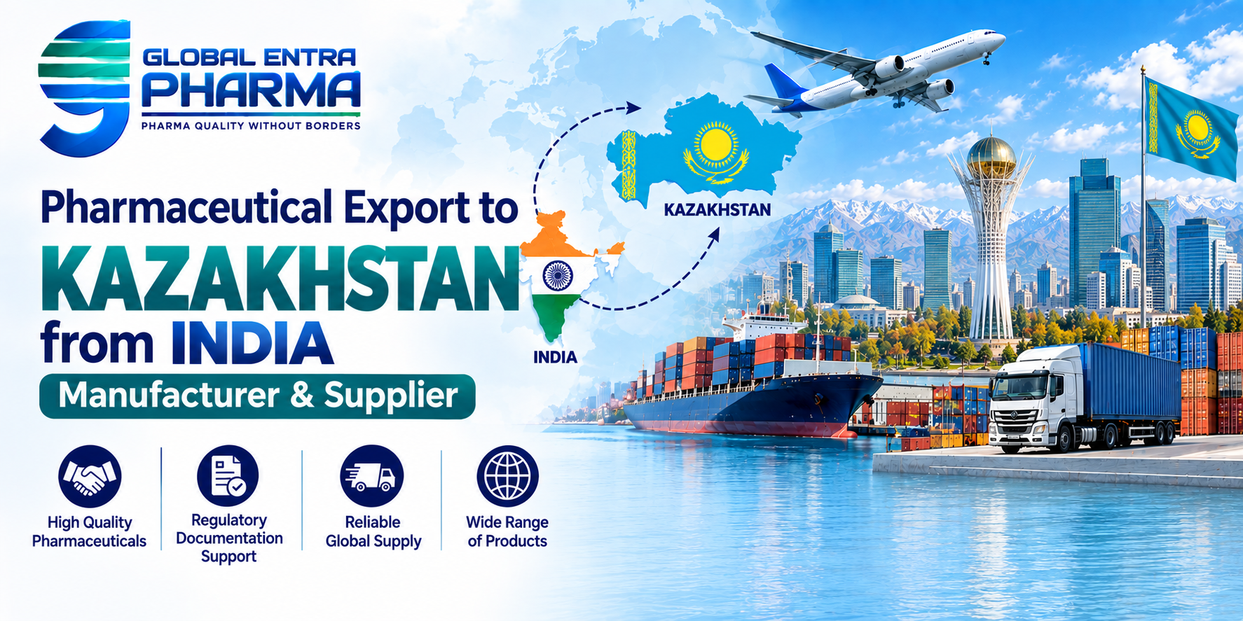 Pharmaceutical Export to Kazakhstan from India – Manufacturer & Supplier